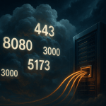 Why is everyone using port 3000? Uncovering the secrets of data 1 نمودار دیجیتال از پورت ۳۰۰۰ و localhost با شبکههای داده و نماد توسعهدهنده که اهمیت آن در توسعه محلی و زیرساختهای دیجیتال را نشان میدهد.