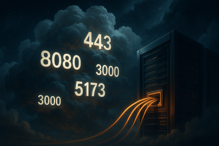 Why is everyone using port 3000? Uncovering the secrets of data 1 نمودار دیجیتال از پورت ۳۰۰۰ و localhost با شبکههای داده و نماد توسعهدهنده که اهمیت آن در توسعه محلی و زیرساختهای دیجیتال را نشان میدهد.