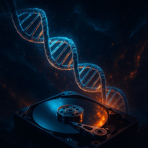 مولکول DNA به شکل هارد دیسک دیجیتال